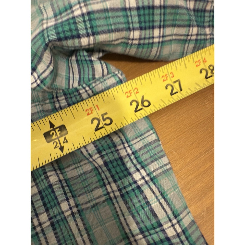 Wrangler Men's Green/Navy/White Plaid Pearl Snap Shirt Size XLT Western Style - Picture 4 of 5